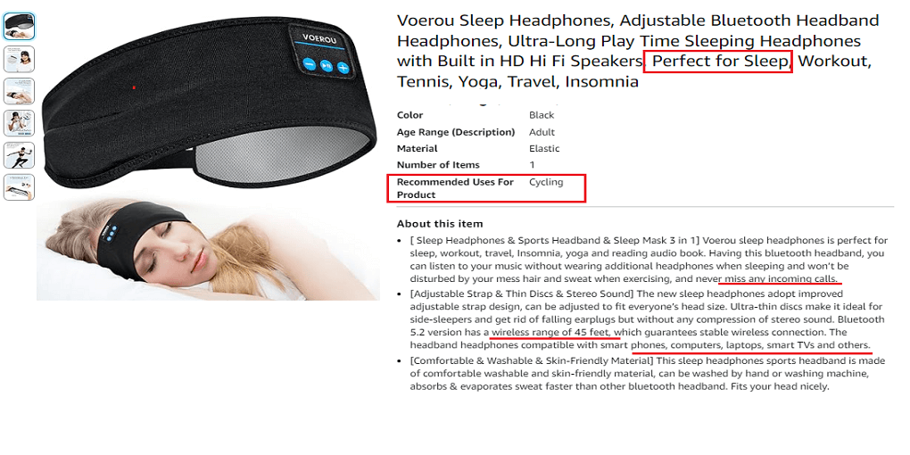 12. Voerou Sleep Headphones
