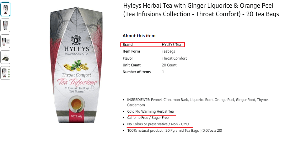 15. Hyleys Herbal Tea with Ginger Liquorice & Orange Peel