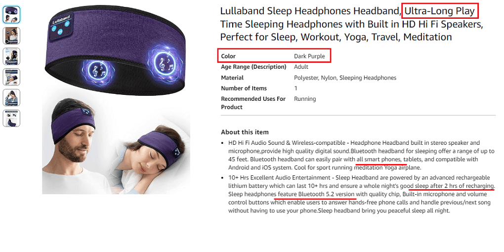 15. Lullaband Sleep Headphones Headband