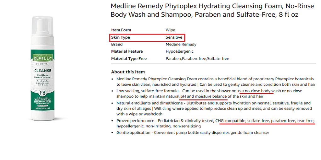 15. Medline Remedy Phytoplex Hydrating Cleansing Foam
