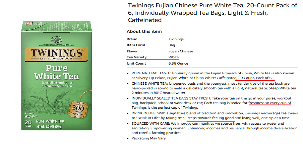 15. Twinings Fujian Chinese Pure White Tea