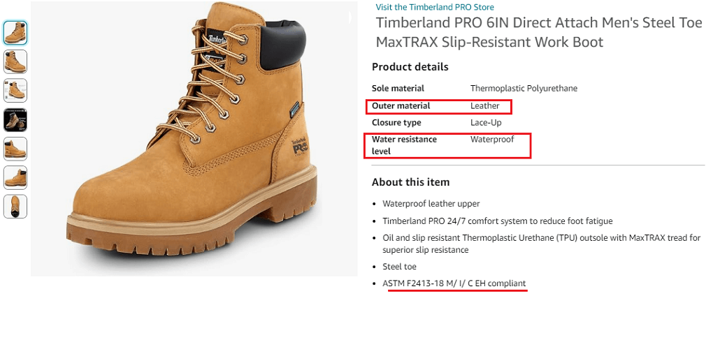 19. Timberland PRO 6IN Direct