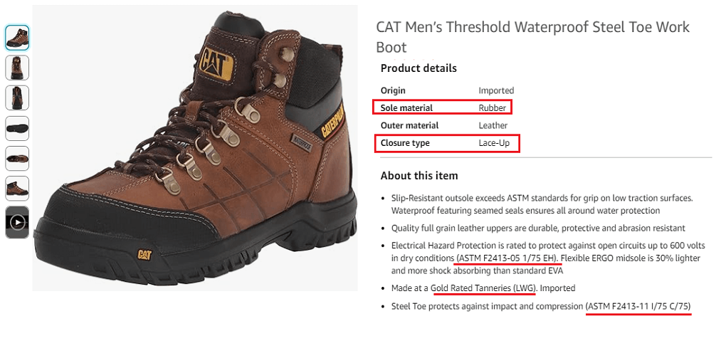 2. CAT Men’s Threshold Waterproof Steel Toe Work Boot