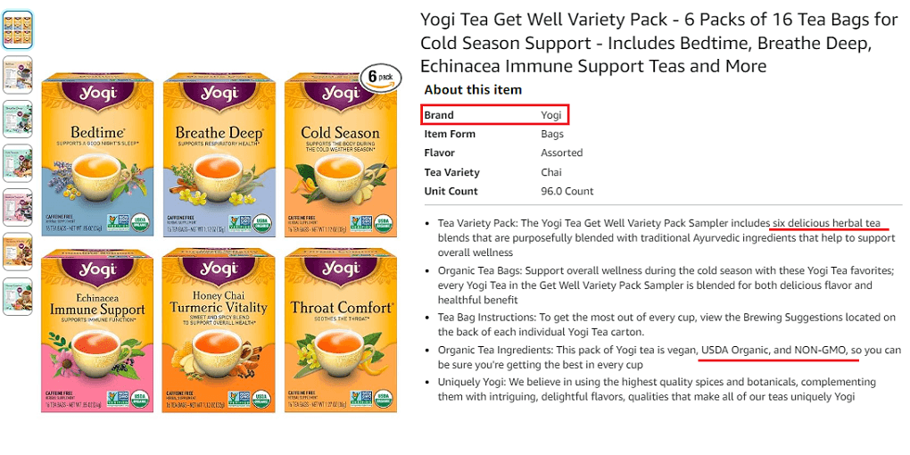 4. Yogi Tea Get Well Variety Pack