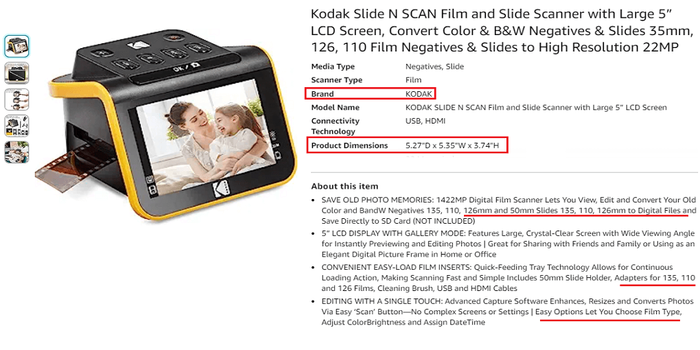 5. Kodak Slide N SCAN Film and Slide Scanner