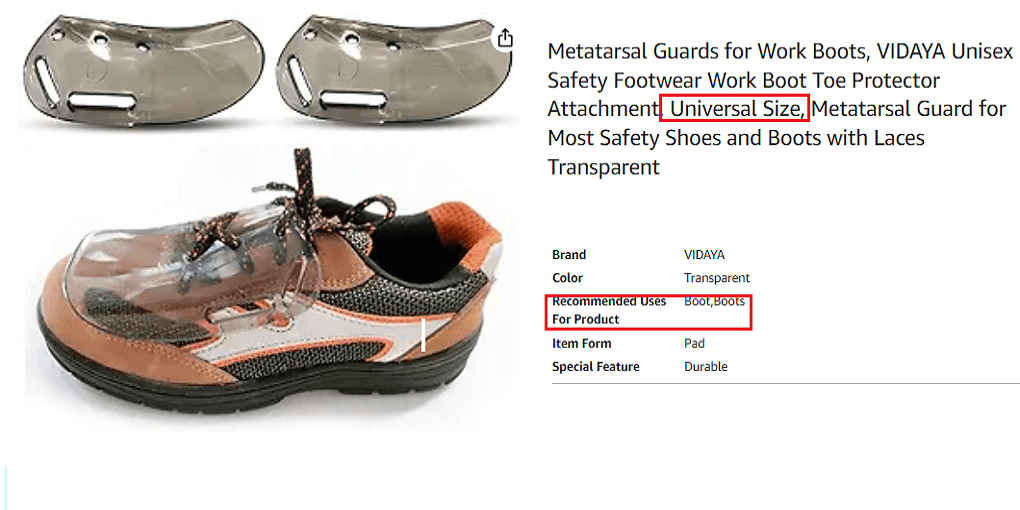 Metatarsal Guards for Work Boots