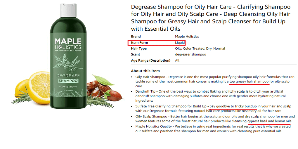 6. Degrease Shampoo for Oily Hair Care