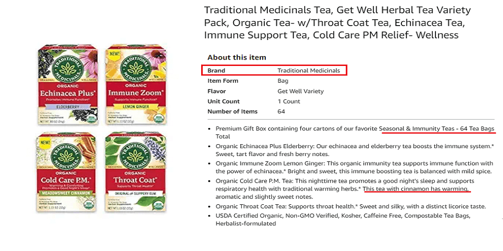6. Traditional Medicinals Tea