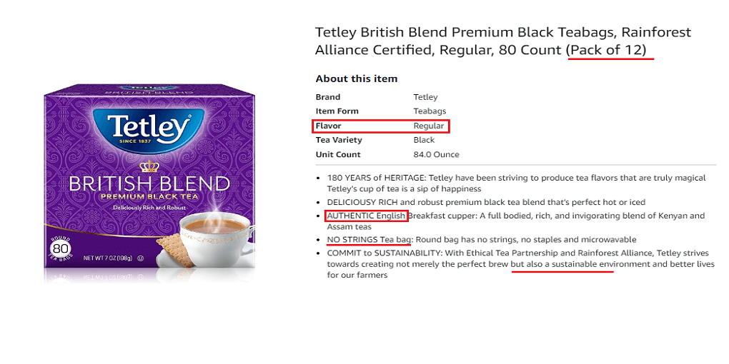 8. Tetley British Blend Premium Black Teabags